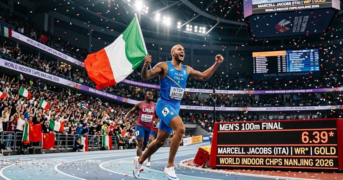 مارسيل يكوبس يُتوّج بذهبية مئة متر في البطولة العالمية للقاعات في نانجينغ
