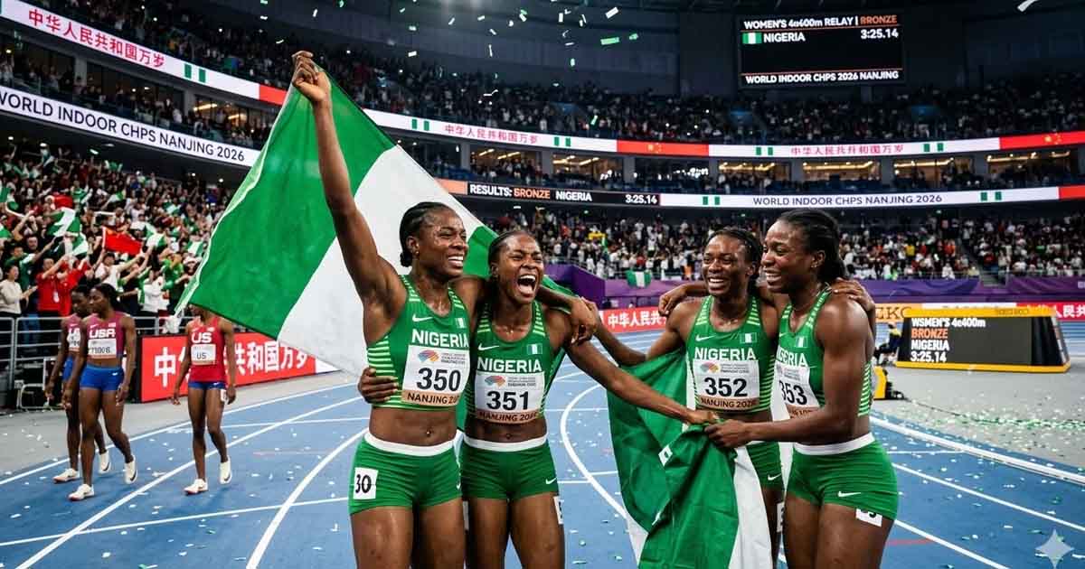 نيجيريا تُفاجئ العالم وتخطف برونزية التسابق بالعصا في البطولة العالمية للقاعات